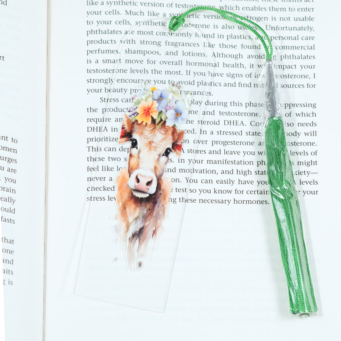 This sweet acrylic bookmark features a charming animal inspired design that brings a touch of nature and whimsy to your reading experience.