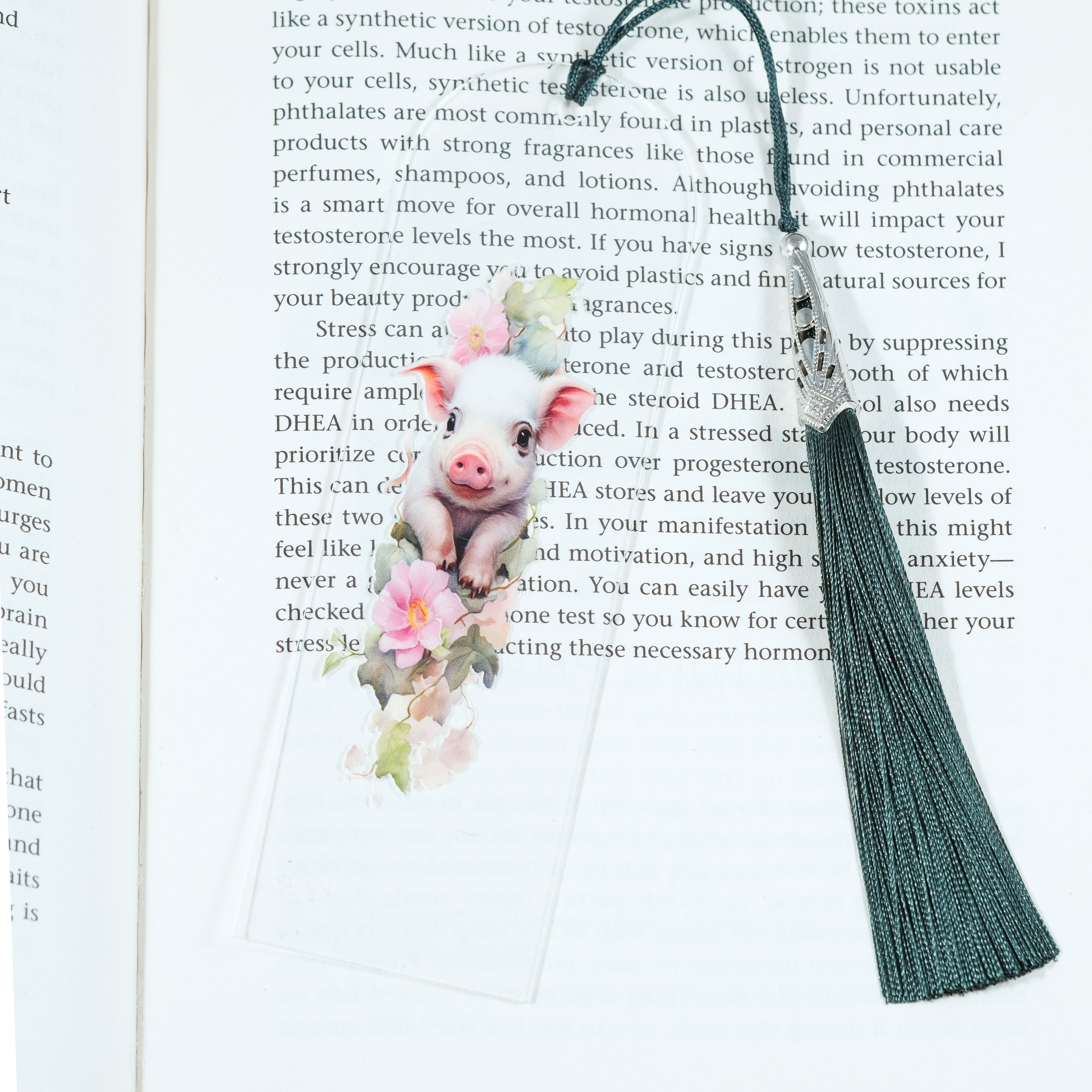 This sweet acrylic bookmark features a charming animal inspired design that brings a touch of nature and whimsy to your reading experience.