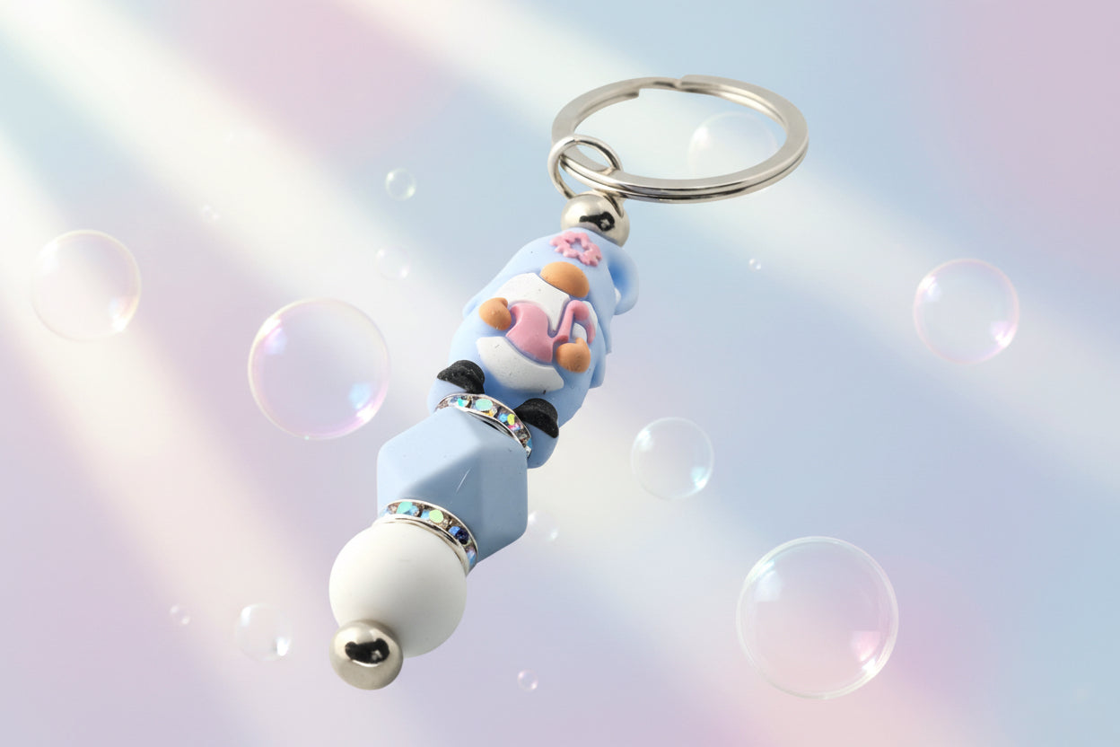 Whether you're keeping track of your keys or adding a magical touch to your favourite bag, this delightful blue gnome keychain brings charm, character, and a hint of enchantment to your daily routine.